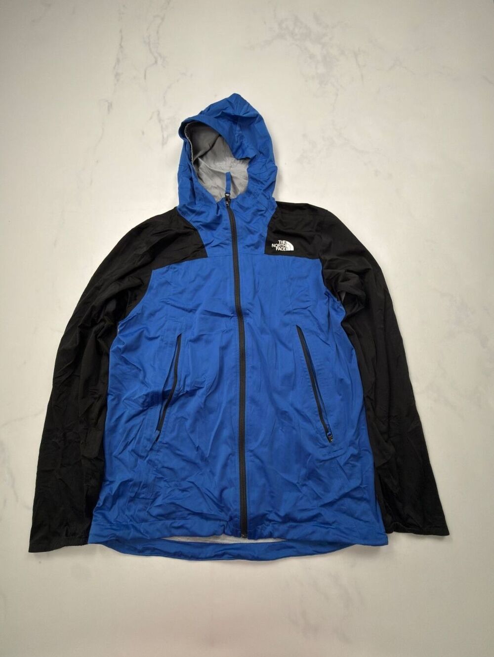 The North Face Colorblock Jacket Blue Black 2010s Minimalist - Boys XL